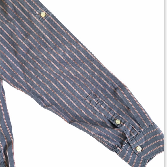 LRL Lauren Jeans Co. Plaid Striped Shirt Size Med - Picture 3 of 4